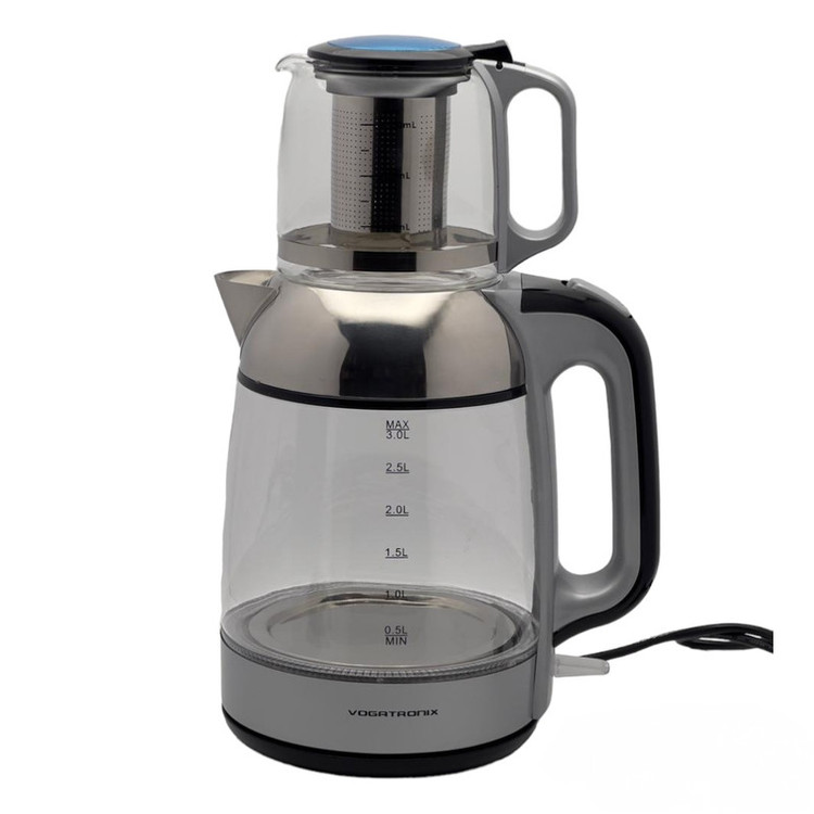 چای ساز وگاتی مدل VE217 ظرفیت ۳ لیتر با کتری پیرکس