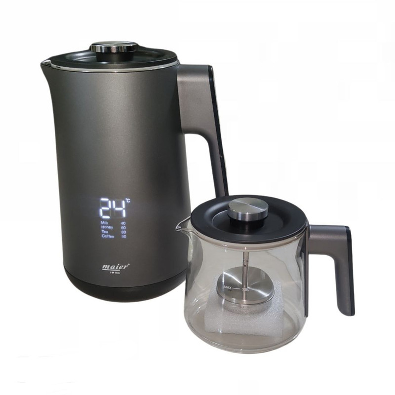 چای ساز مایر مدل MR6700 ظرفیت ۲ لیتر با کتری استیل ضد زنگ