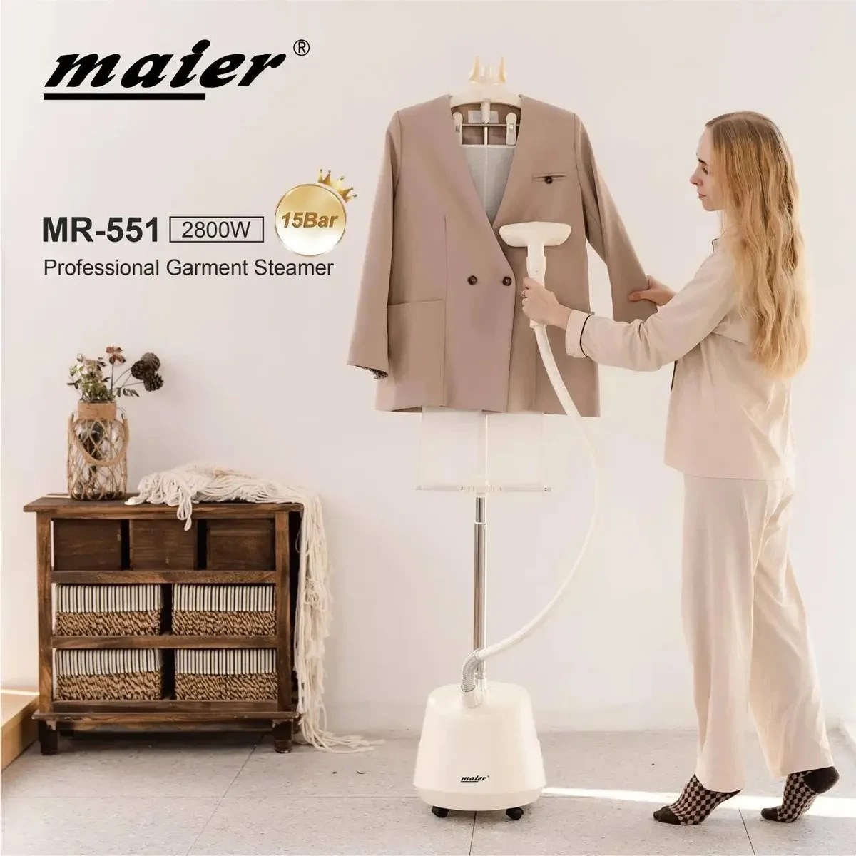 اتو بخار ایستاده مایر مدل MR551 ظرفیت ۳ لیتر