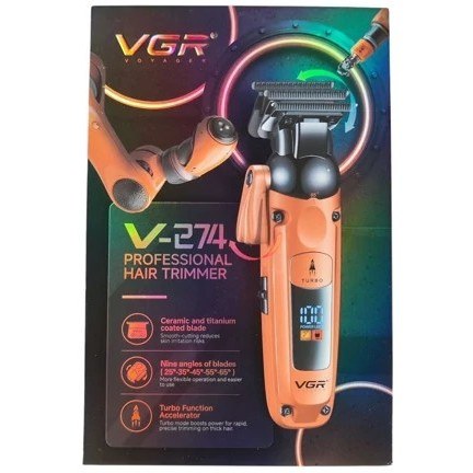 ماشین اصلاح وی جی آر مدل VGR V-274 با تیغه تیتانیوم و نمایشگر LED