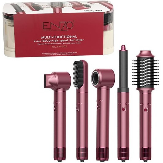 ست سشوار و حالتدهنده ۵ کاره انزو مدل EN-502 با موتور BLDC | ENZO EN-502 5-in-1 Hair Styler Set BLDC Motor